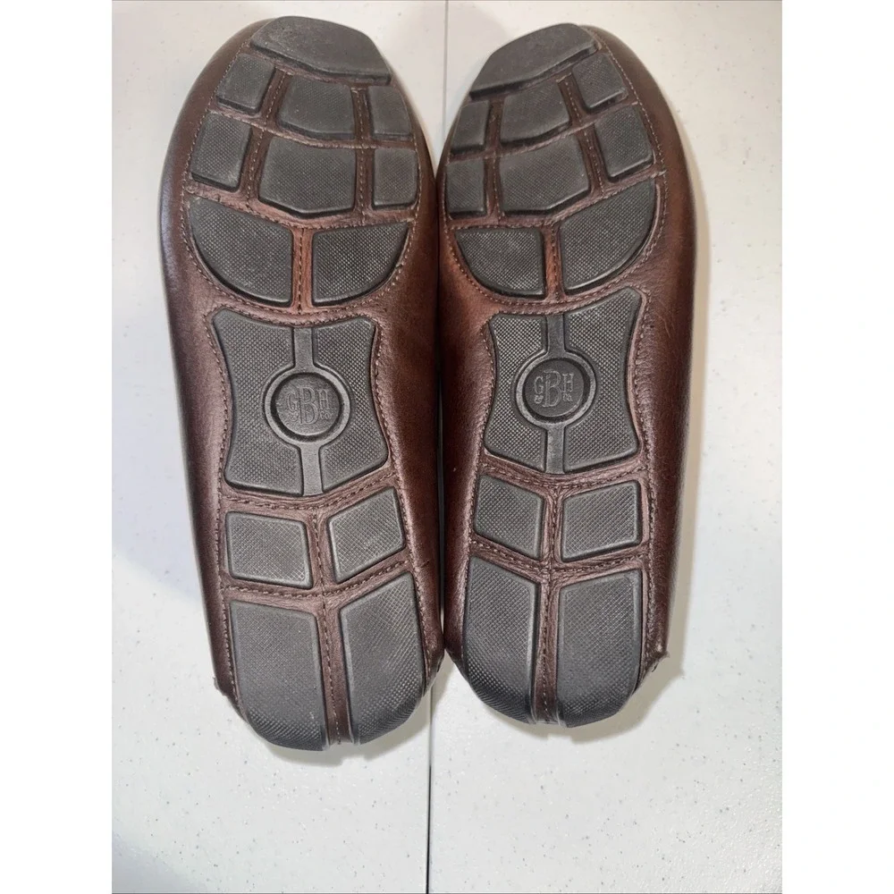 GH Bass & Co Men's Bass Wheldon Weave Loafers Size 11 1/2 Brown Leather Preppy